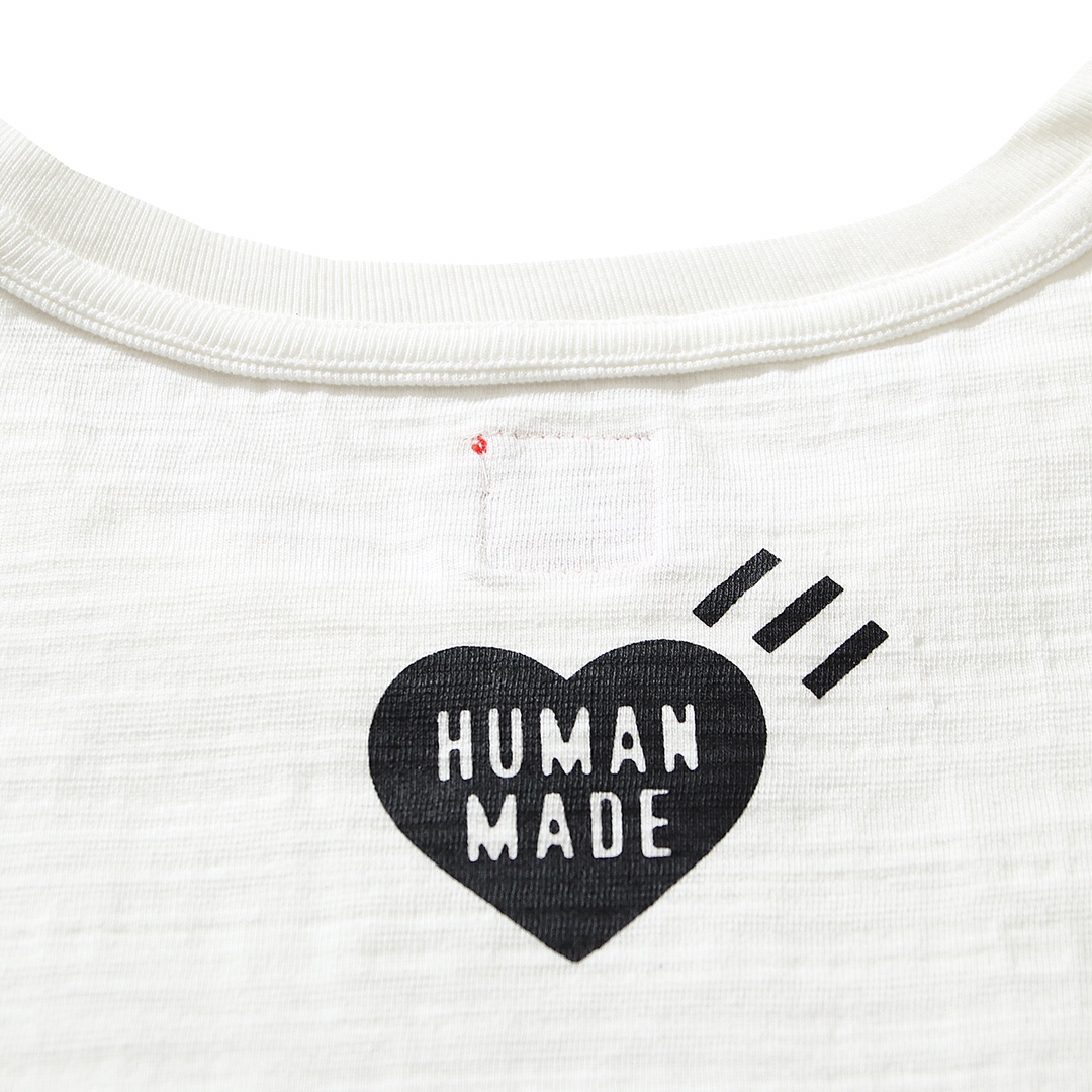 HUMAN MADE FW21 白色 黑色 文字爱心 鸭子爱心 卡通印花 圆领短袖T恤 男女同款 HM21CS026