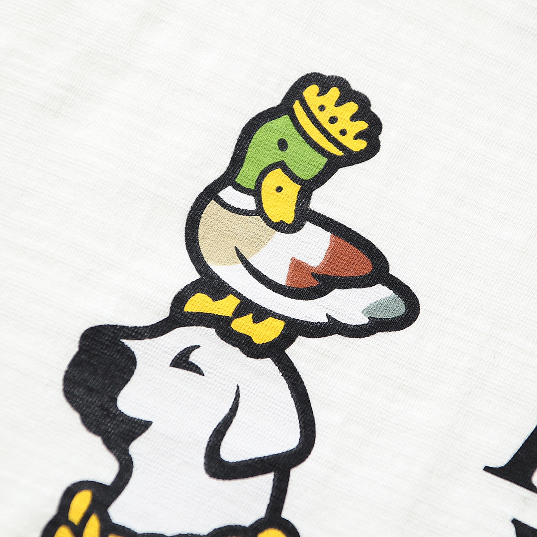 HUMAN MADE SS22 kNOW Nigo 白色 鸭子爱心 卡通印花 圆领短袖T恤 男女同款 XX23TE009
