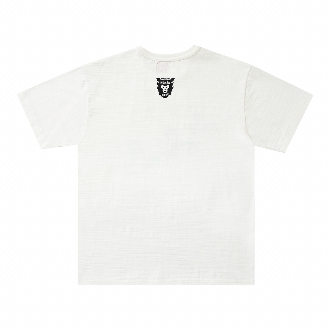 HUMAN MADE Dry Alls 白色 三只鸭 卡通印花 圆领短袖T恤 男女同款 HM20TE023