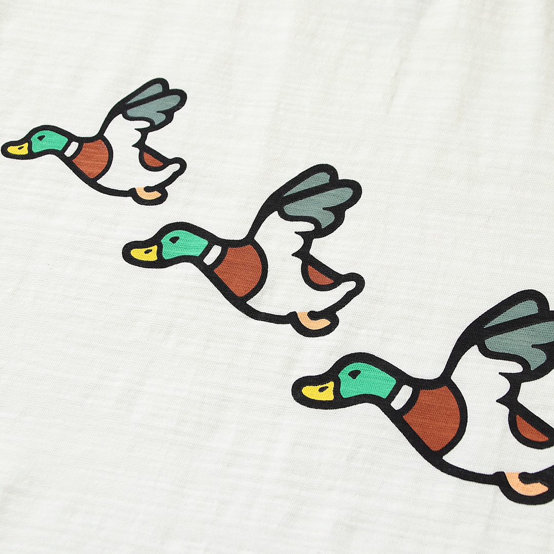 HUMAN MADE Dry Alls 白色 三只鸭 卡通印花 圆领短袖T恤 男女同款 HM20TE023