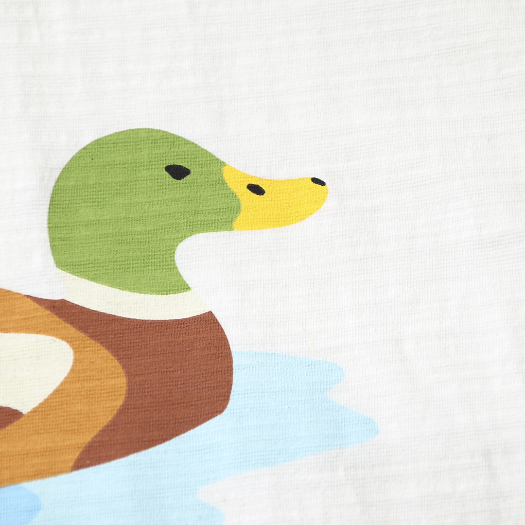 HUMAN MADE  SS22 白色 黑色  游泳鸭老鹰 卡通印花 圆领短袖T恤 男女同款 HM23TE013