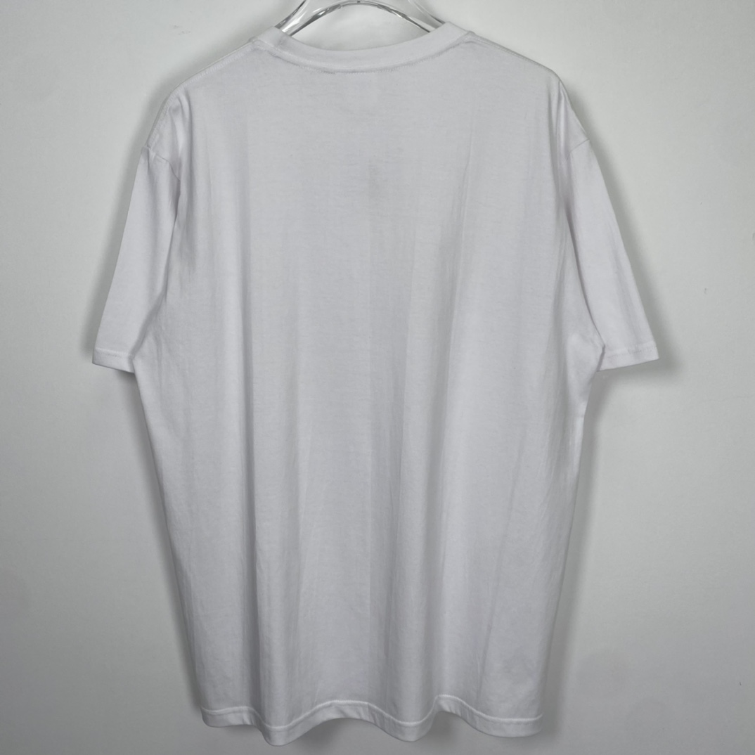 SUPREME 23SS Tee 水彩色 logo 白色 短袖 T 恤 男女同款  