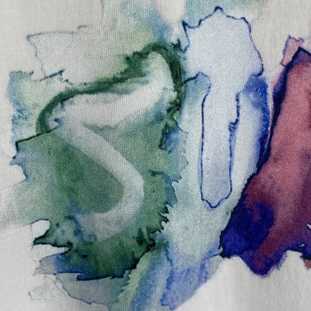 SUPREME 23SS Tee 水彩色 logo 白色 短袖 T 恤 男女同款  