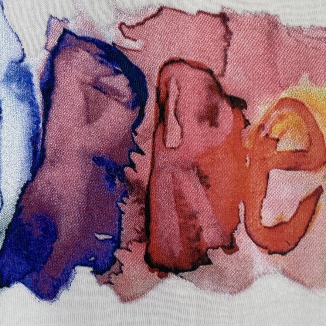 SUPREME 23SS Tee 水彩色 logo 白色 短袖 T 恤 男女同款  