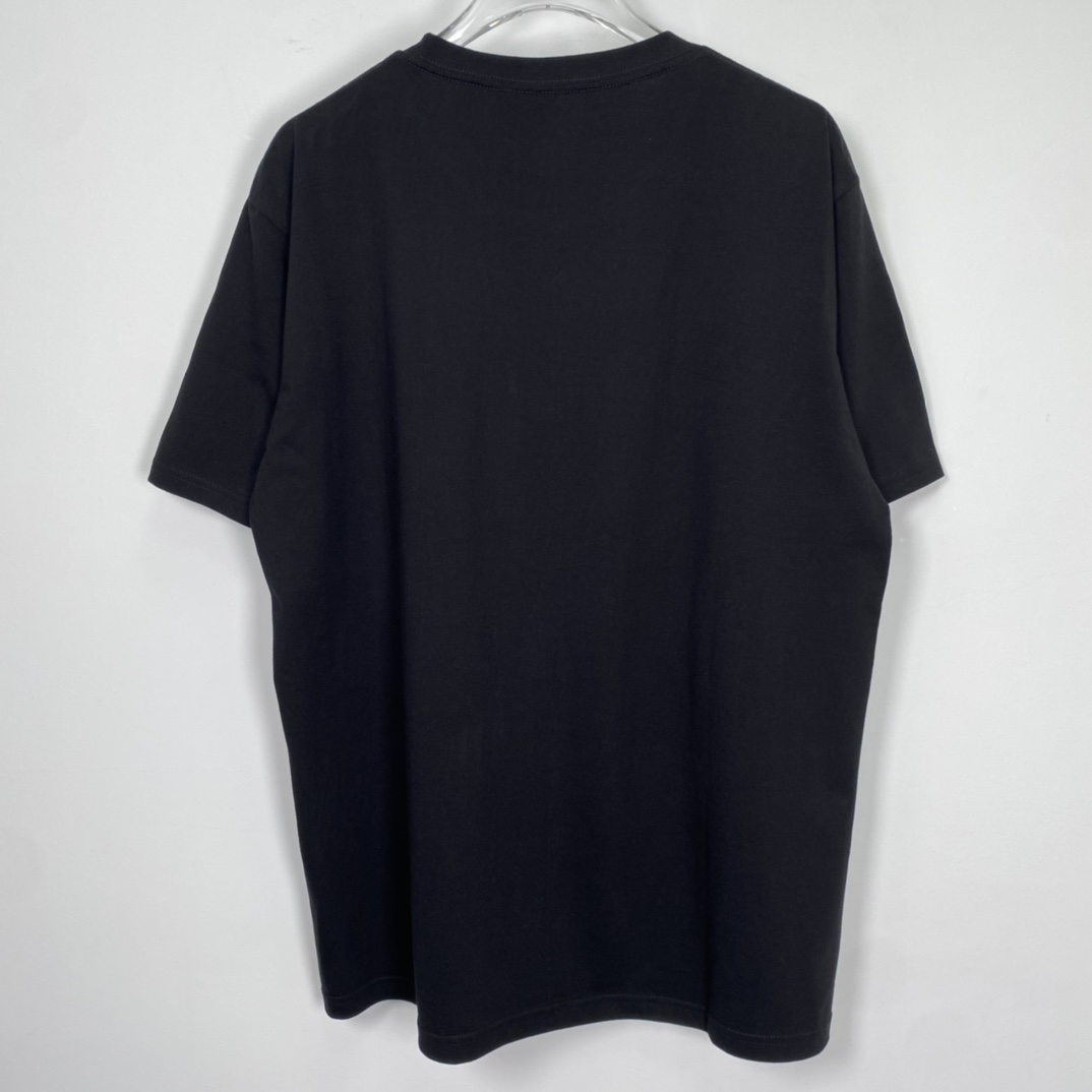 SUPREME 23SS Tee 水彩色 logo 黑色 短袖 T 恤 男女同款  