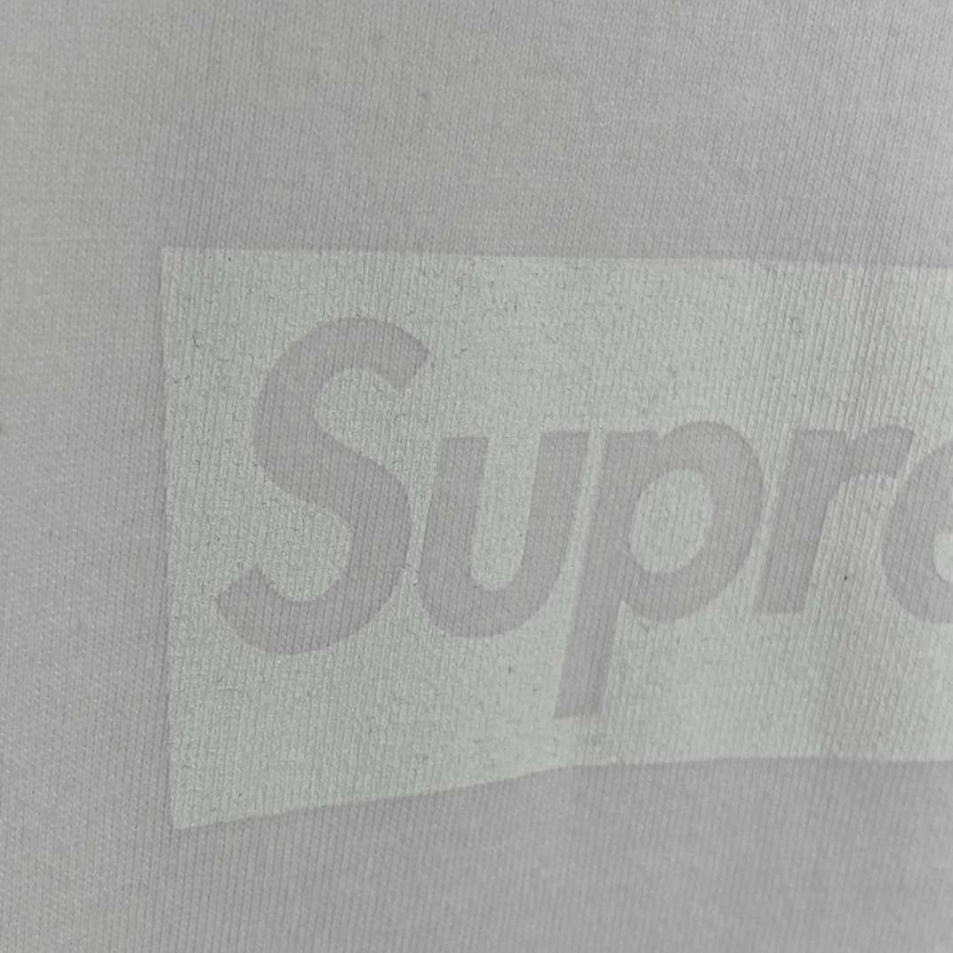 同色 SUPREME 23SS Tee 字母logo 白色 短袖 T 恤 男女同款  