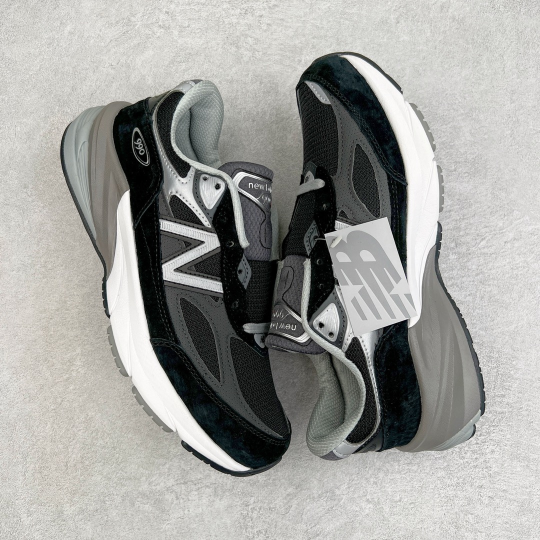 新版 New Balance 990 V6  低筒 潮流复古跑鞋 减震防滑 休闲鞋 板鞋 运动鞋 波鞋 男鞋 女鞋 黑灰色 M990BK6