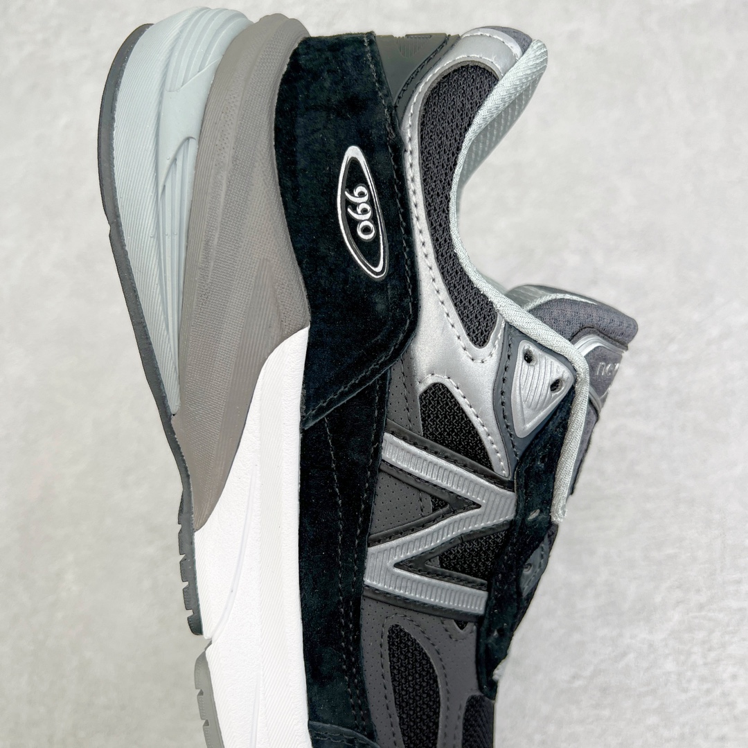 新版 New Balance 990 V6  低筒 潮流复古跑鞋 减震防滑 休闲鞋 板鞋 运动鞋 波鞋 男鞋 女鞋 黑灰色 M990BK6