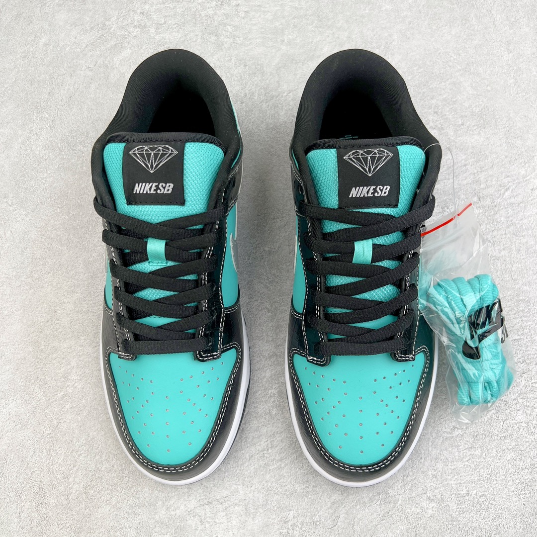 Dunk SB low Diamond Supply Co Tiffany 鑽石  黑綠 低筒 复古板鞋 休闲鞋 男鞋 女鞋 304292-402