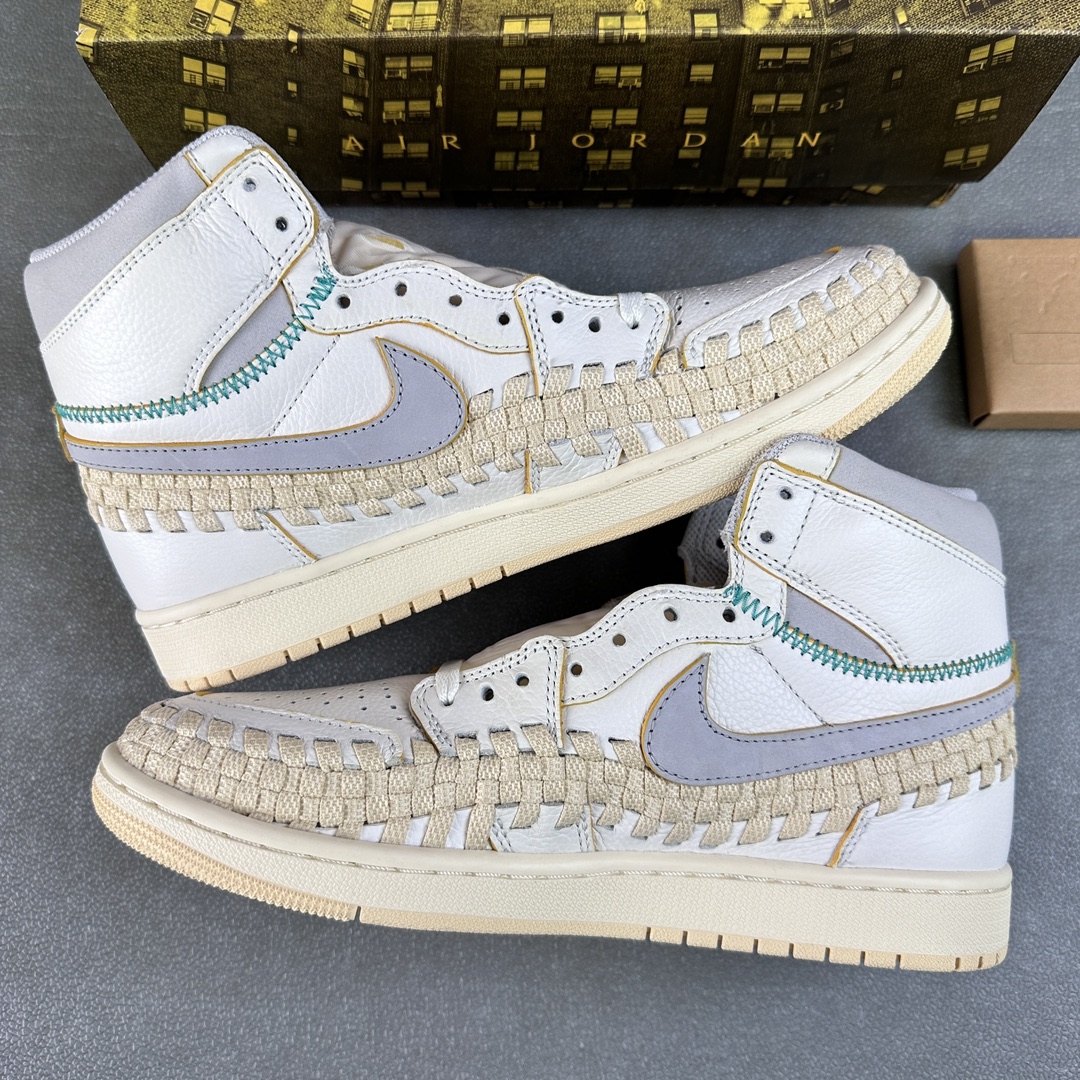 UNION x BEPHIES BEAUTY SUPPLY x AIR JORDAN 1 HIGH OG "SUMMER 96" 編織 高筒 球鞋 休閒鞋 板鞋 波鞋 潮鞋 男鞋女鞋 白灰  FD2565-100