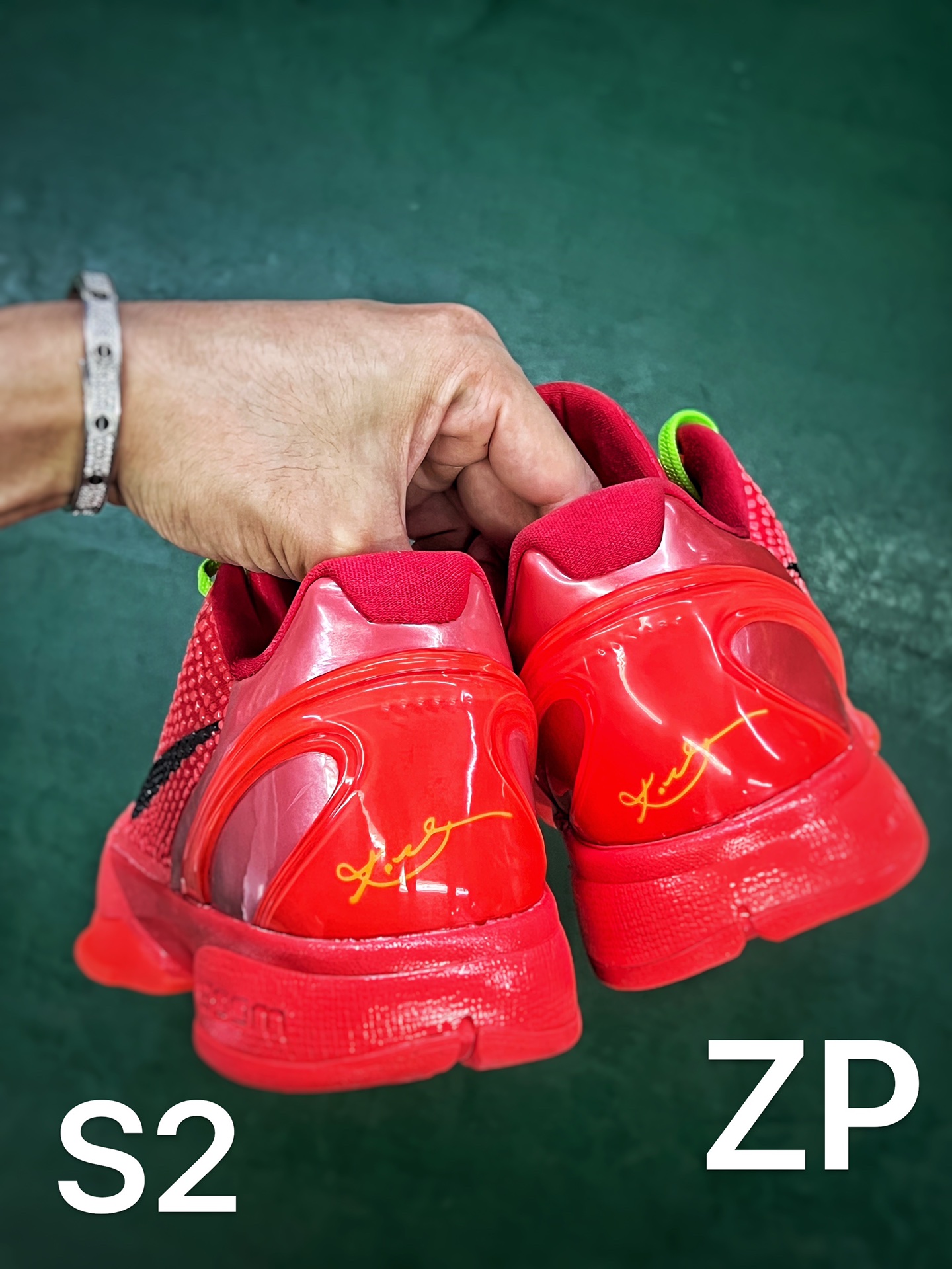 S2外貿 KOBE6 Reverse Grinch  前掌氣墊  后掌EVA 科比 6   籃球鞋 實戰鞋 真碳板 波鞋 球鞋 波鞋 男鞋 红色 FV4921-600