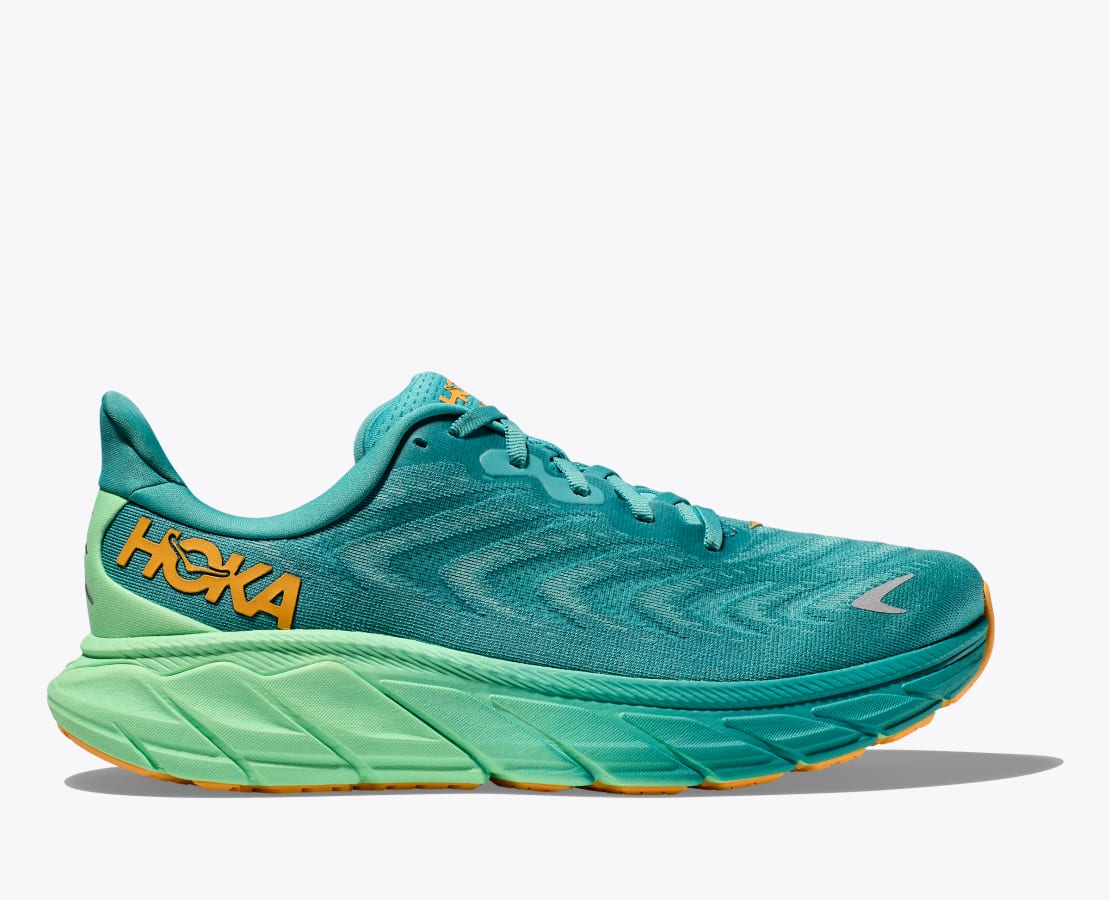 HOKA Men's Arahi 6 - Ocean Mist / Lime Glow-Gourmet.ly