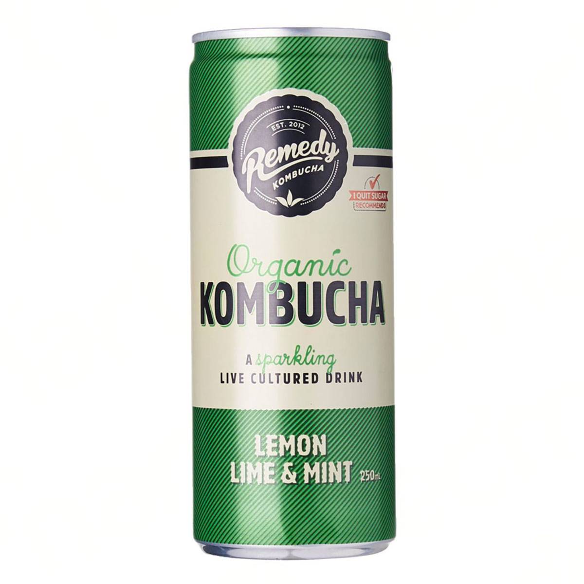 Organic Kombucha No Sugar Lemon Lime & Mint