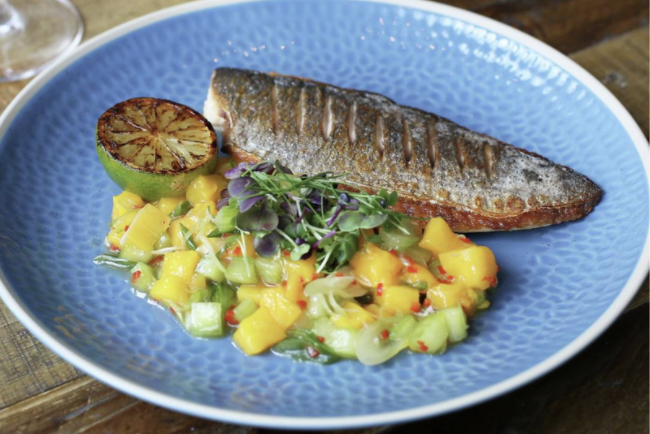 Oven Roasted Seabream, Mango and Cucumber-Gourmet.ly