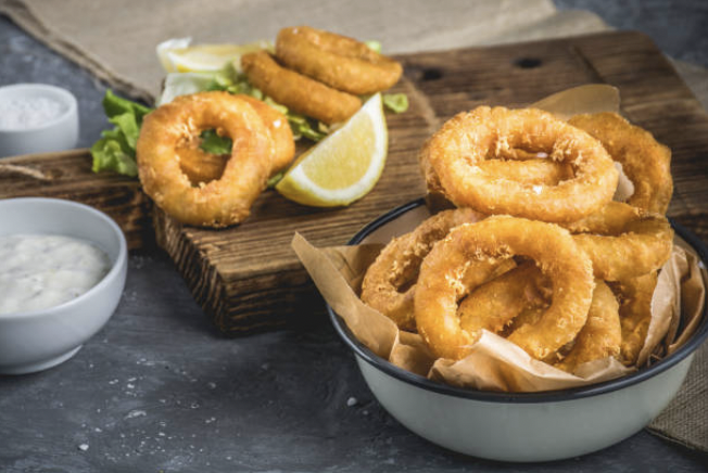 Oven-Baked Calamari Rings-Gourmet.ly