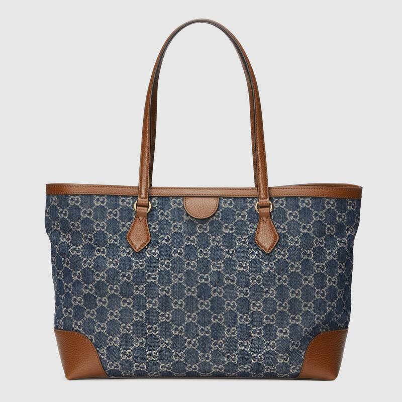 GG Denim系列Ophidia系列中号GG托特包