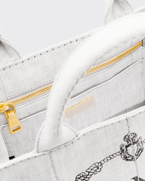 Prada デニム ファブリック ハンドバッグ 5