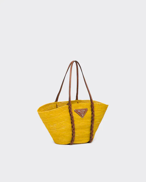 Prada ストローxレザー ハンドバッグ 2