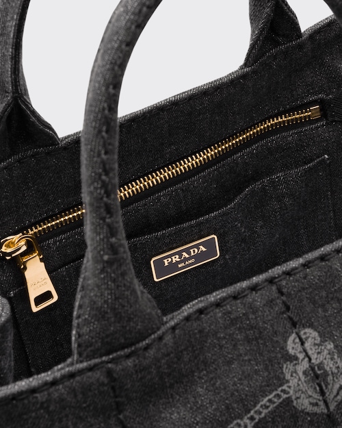 Prada デニム ファブリック ハンドバッグ 5