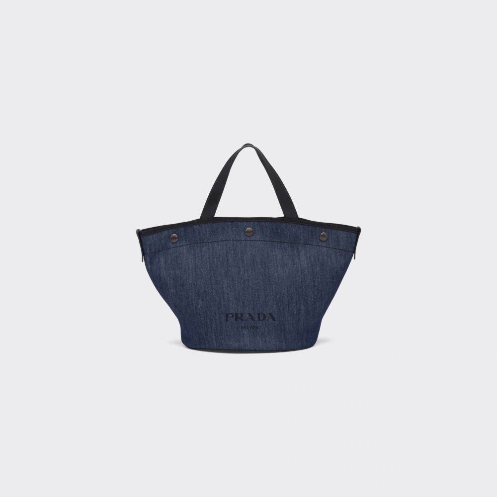 Prada デニムxレザー スモールトートバッグ 1