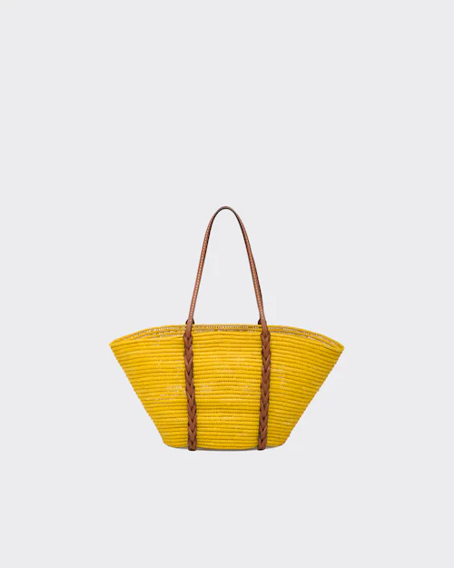 Prada ストローxレザー ハンドバッグ 3