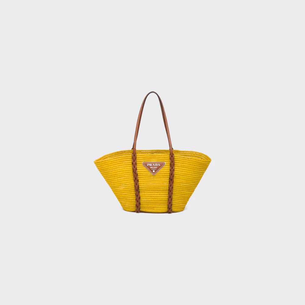 Prada ストローxレザー ハンドバッグ 1