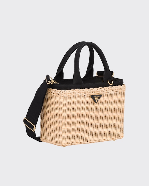 Prada ウィッカーxキャンバス カゴバッグ 3