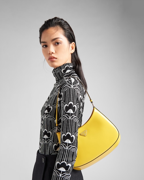 Prada プラダ クレオ ブラッシュドレザー ショルダーバッグ 2