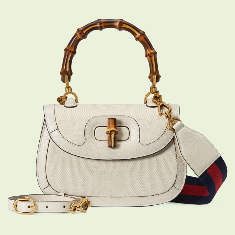 Gucci Bamboo 1947系列竹节小号手袋