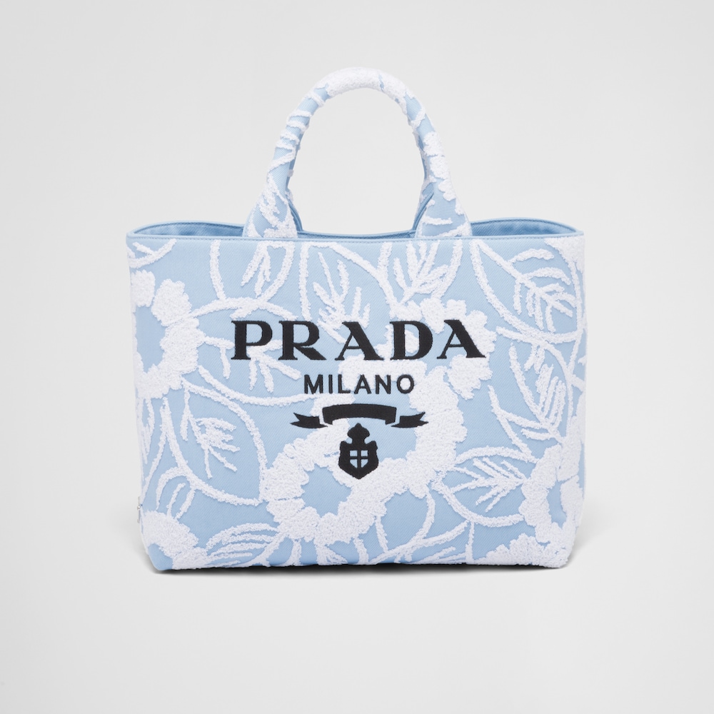 Prada 刺繍入り ドリルトートバッグ 1