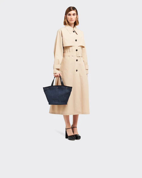 Prada デニムxレザー スモールトートバッグ 7
