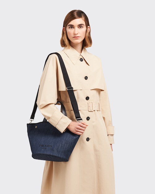 Prada デニムxレザー スモールトートバッグ 2