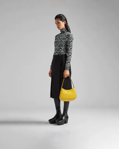 Prada プラダ クレオ ブラッシュドレザー ショルダーバッグ 8