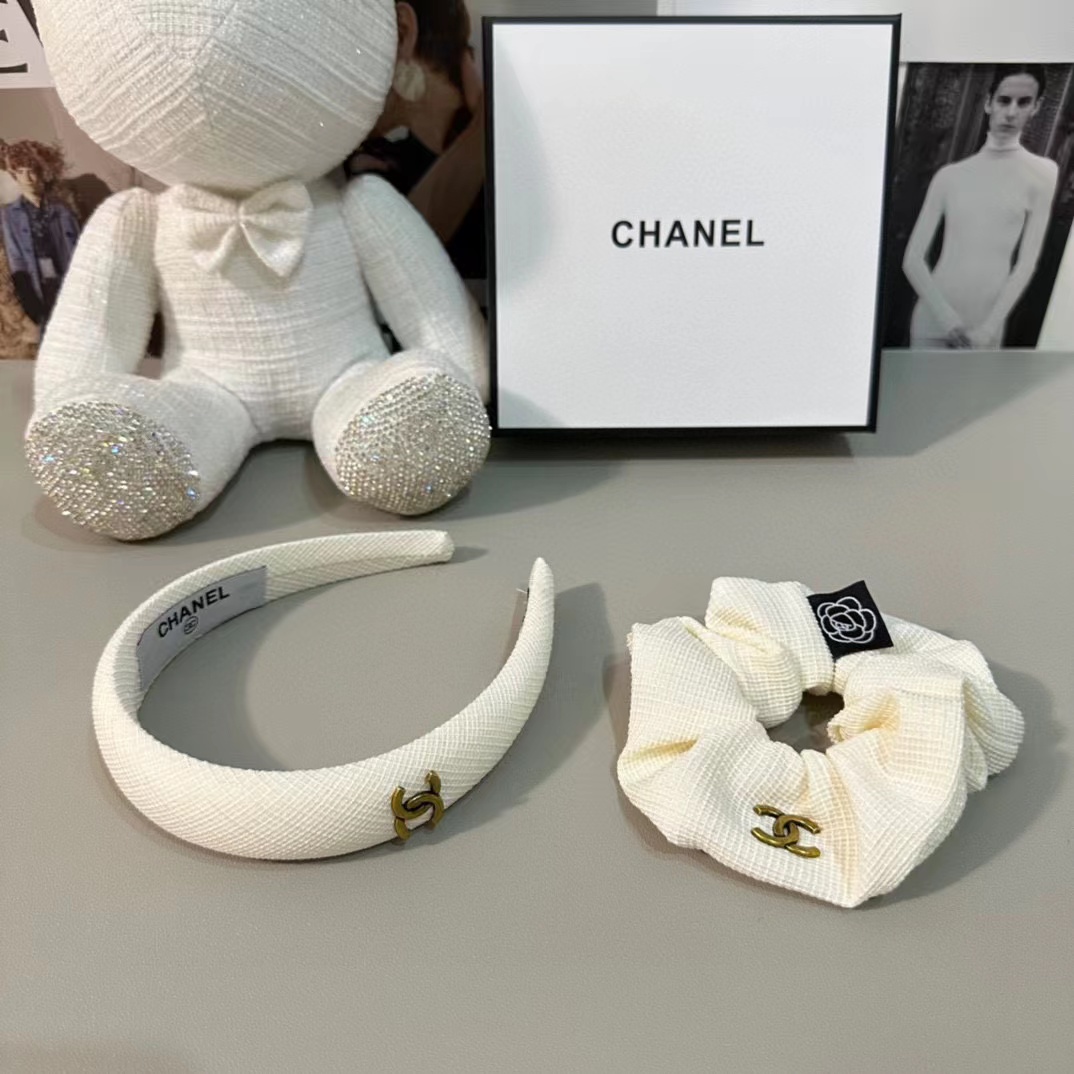 CHANE1 カチューシャ+ヘアゴム 2点セット【50％割引+送料無料】