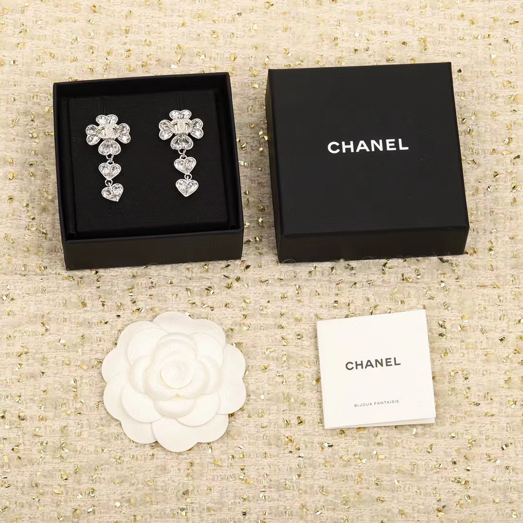 CHANE1 ダイヤモンド ダブルC ピアス【50％割引+送料無料】