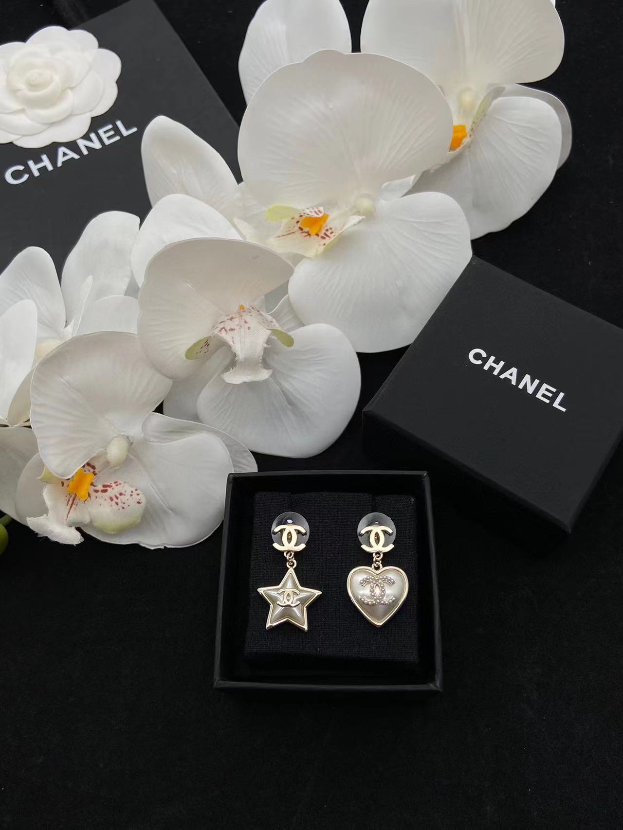 CHANE1 ペンタグラム ハート スタッド ピアス【50％割引+送料無料】