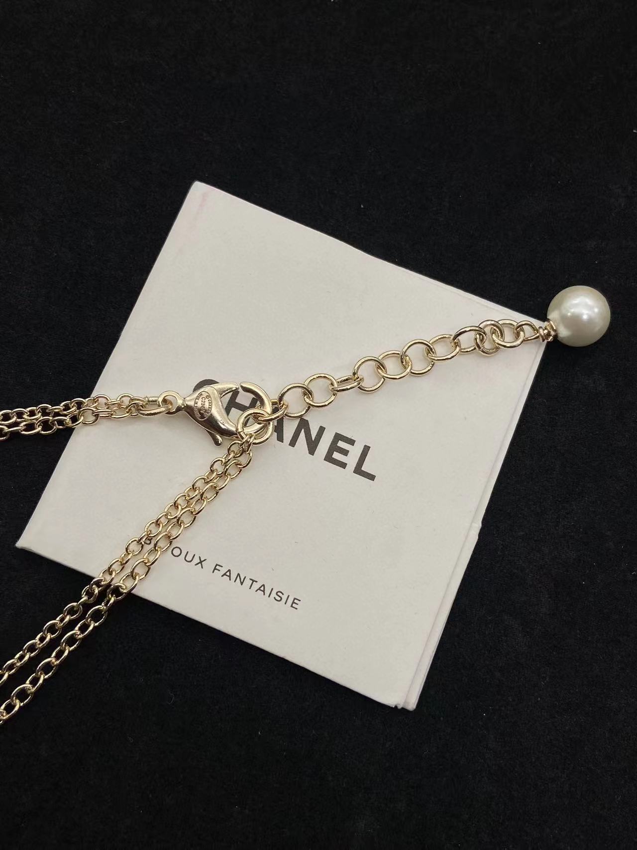 CHANE1 ダイヤモンド パール タッセル セーター ネックレス【50％割引+送料無料】