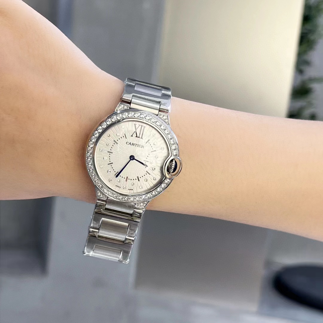 CART1ER -Ballon BIue スチールストラップのレディースウォッチ【50％割引+送料無料】