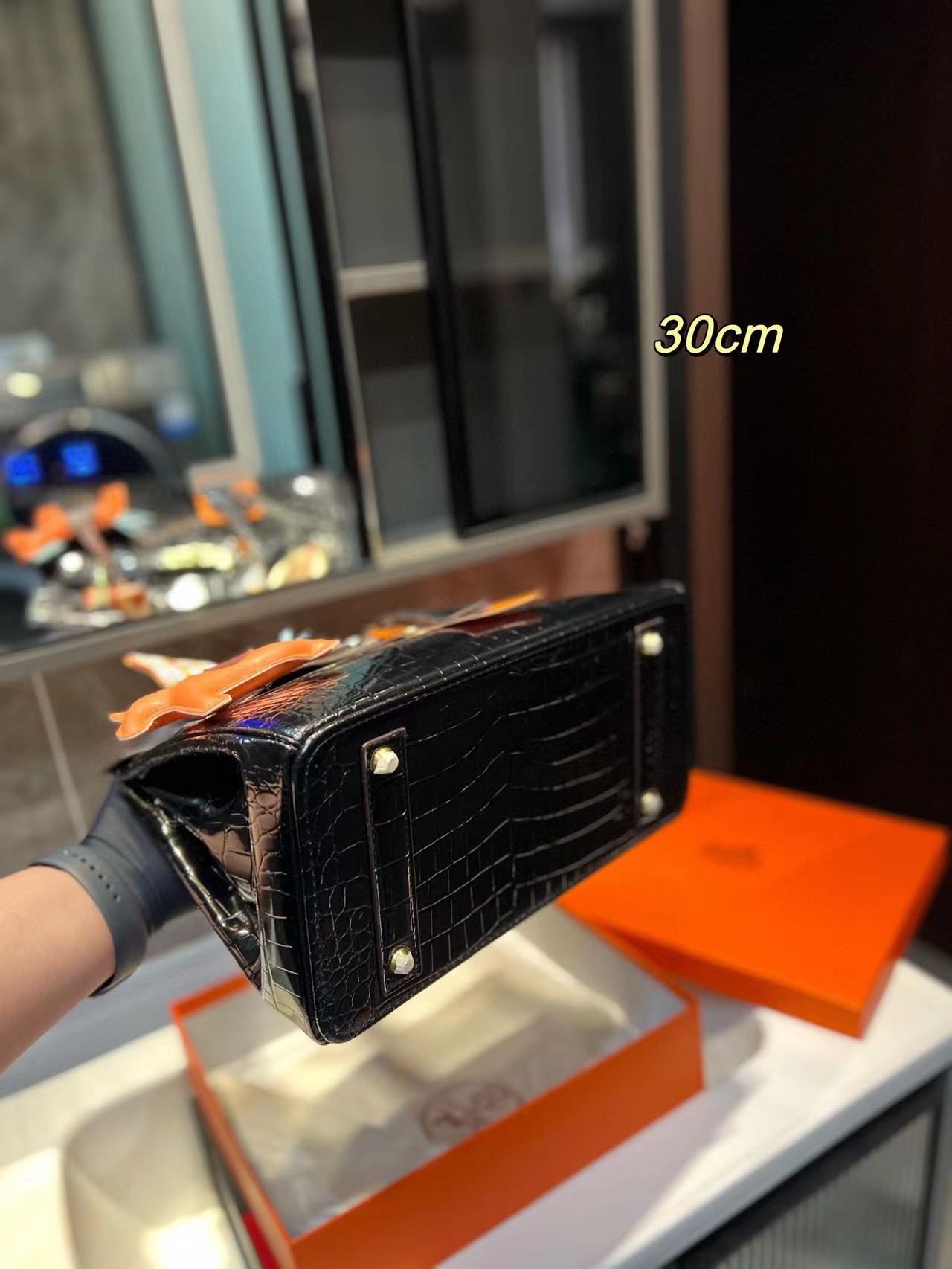  HERME5 クロコダイルプリントバッグ【50％割引+送料無料】