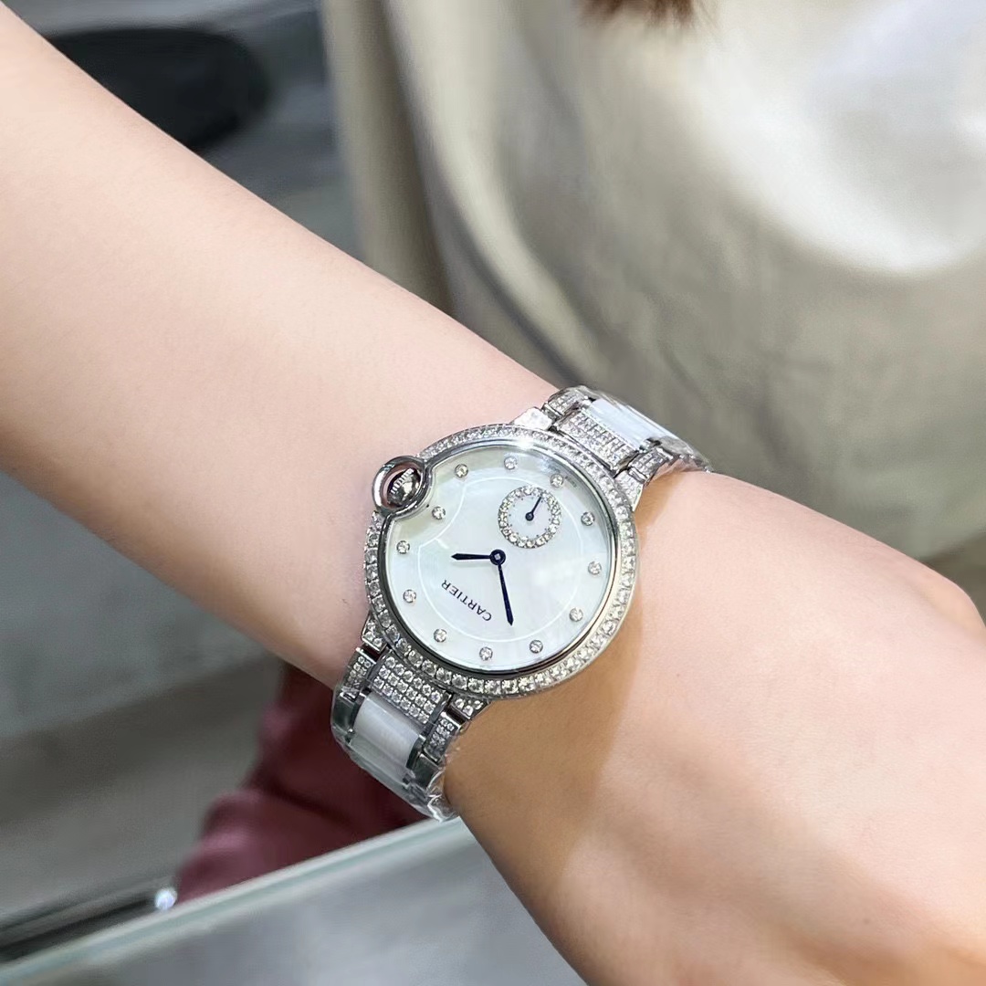 CHANE1 セラミックストラップとダイヤモンドを備えたレディースウォッチ【50％割引+送料無料】