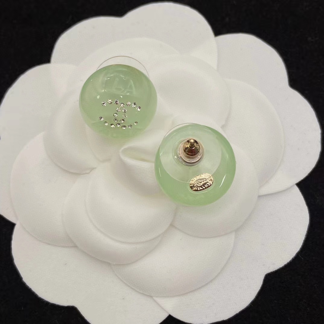 CHANE1 ガラス スタッド ピアス【 50％割引+送料無料】