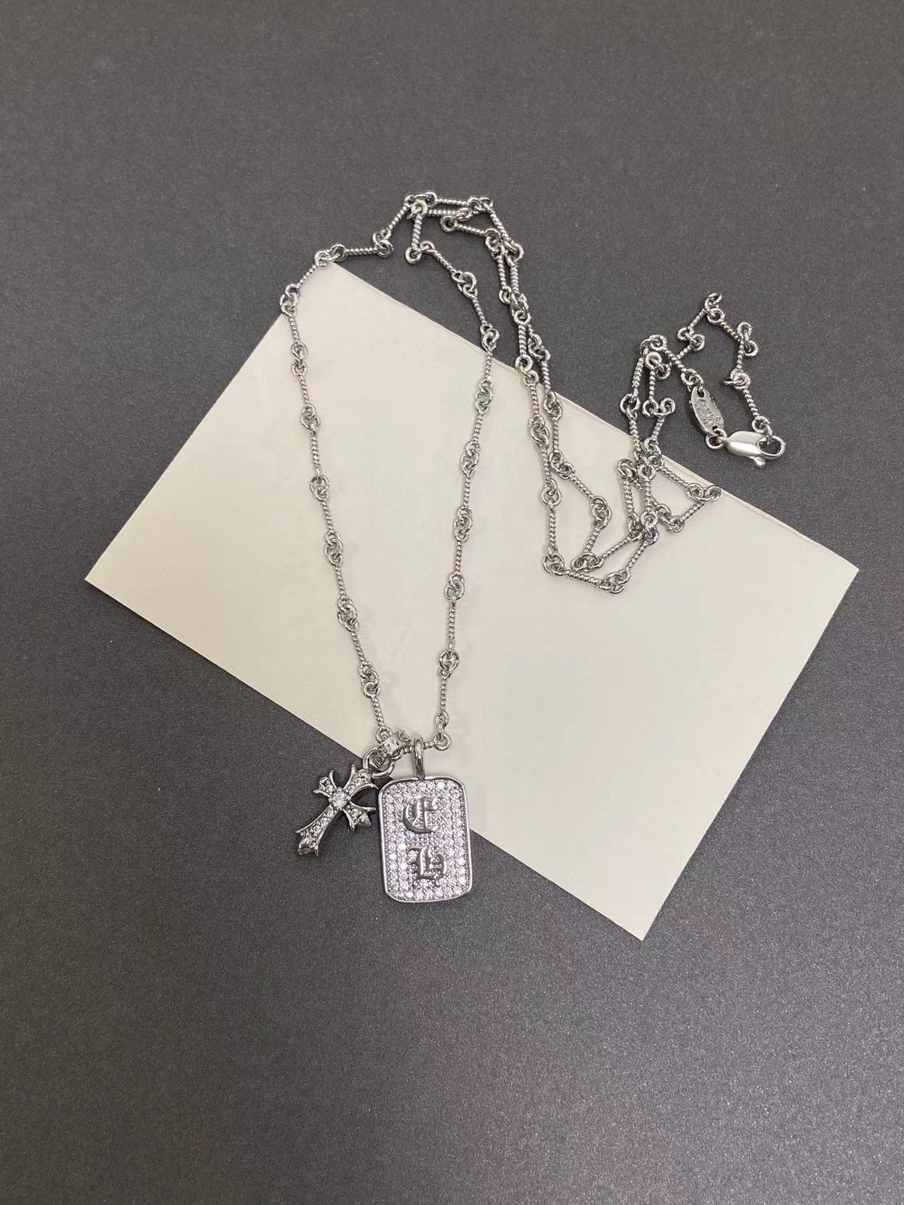 Chr0me Heartsスクエアクロスネックレス【50％割引+送料無料】