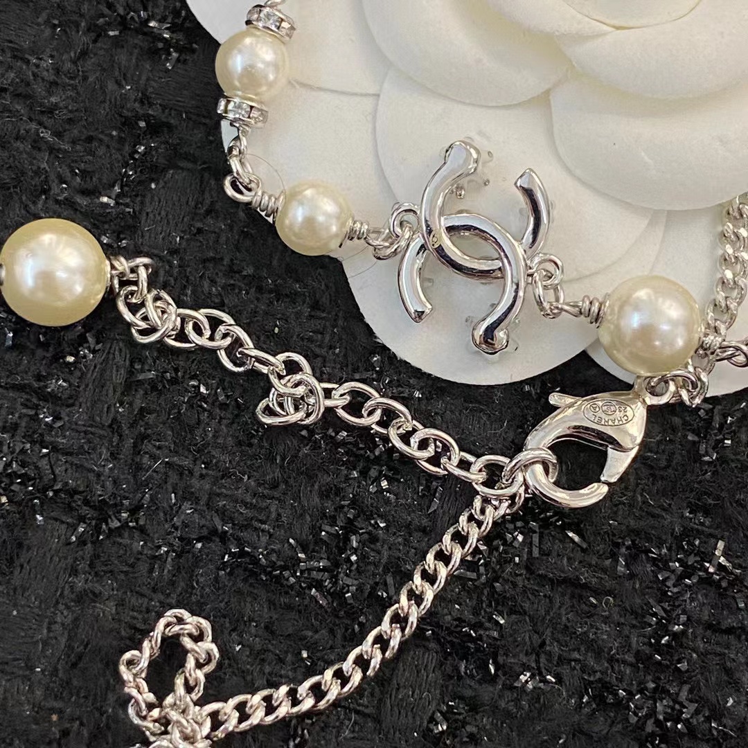 CHANE1 スノーフレーク No.5 パールセーターネックレス【50％割引+送料無料】