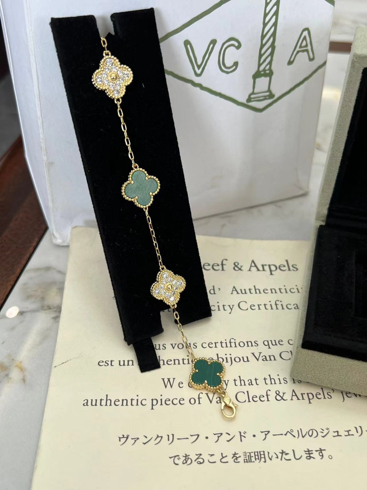 Van c1eef &Arpels五輪の花のブレスレット【50％割引+送料無料】