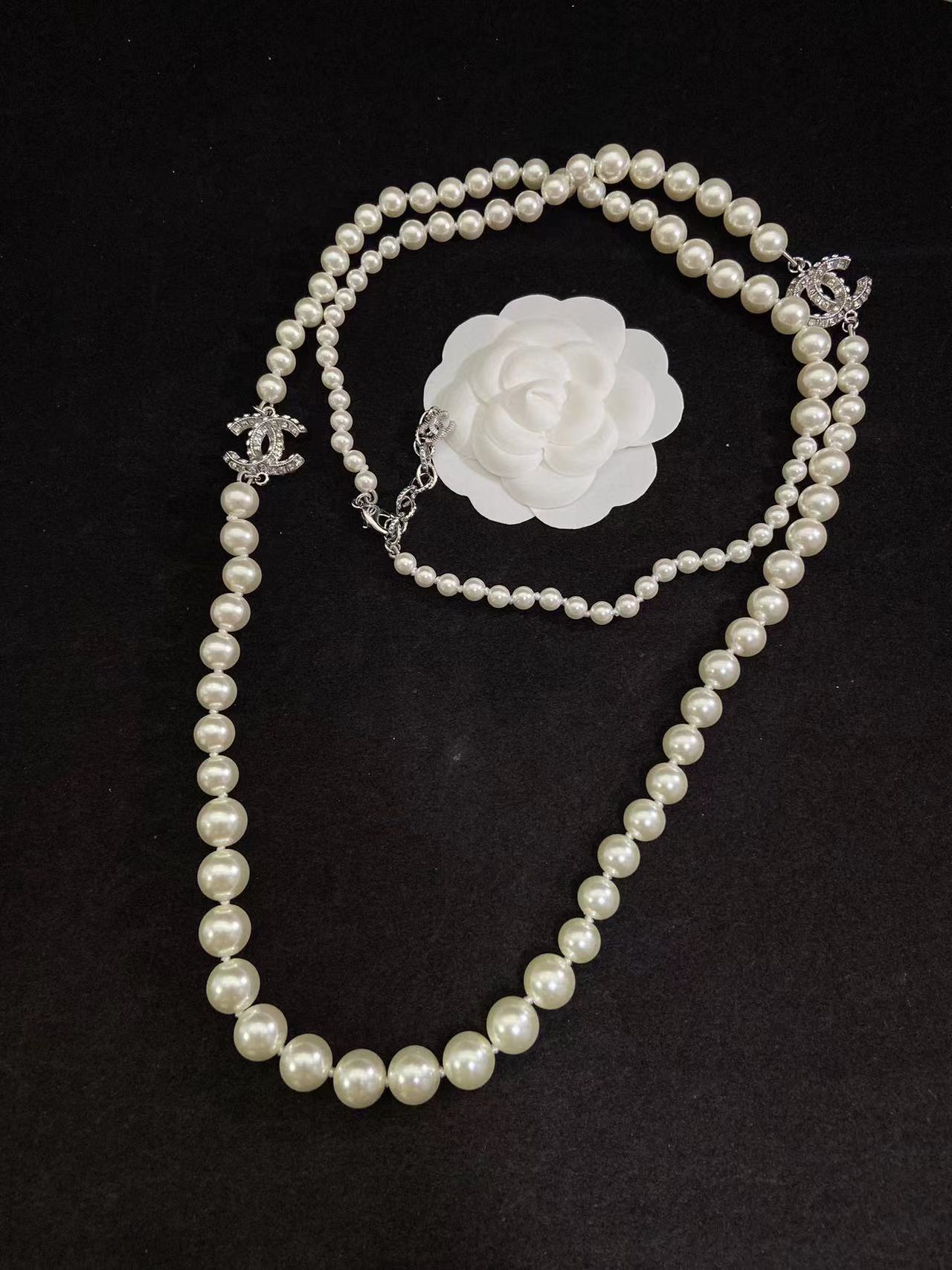 CHANE1 新しいフル ダイヤモンド パール セーター チェーン【50％割引+送料無料】