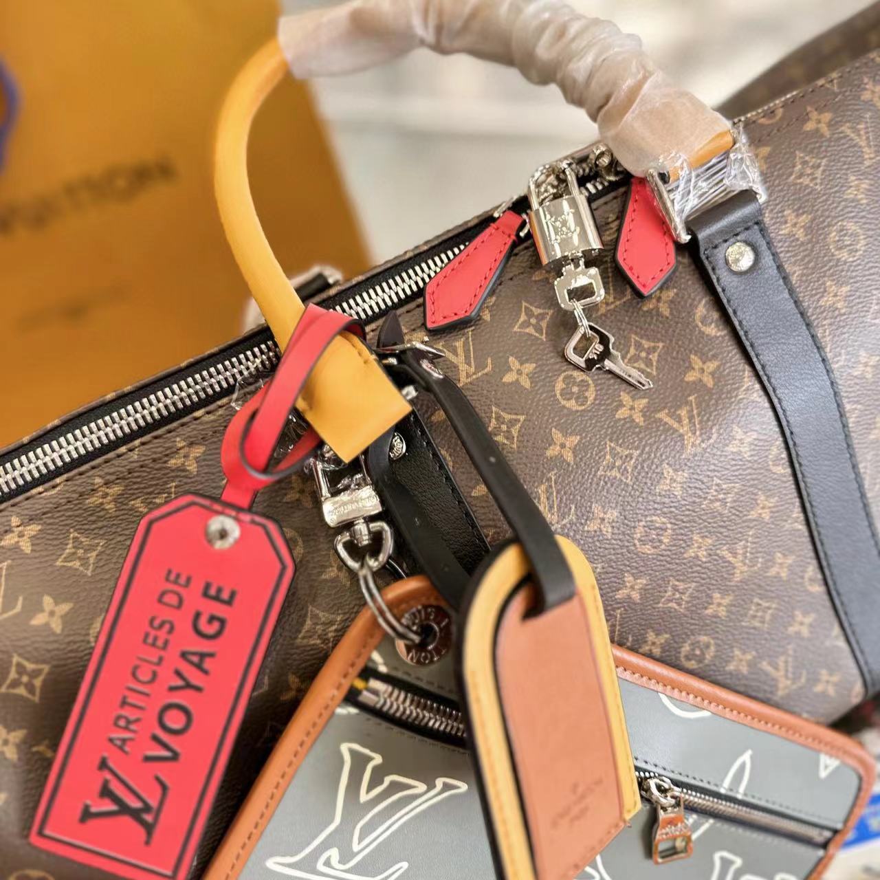 ⭐LV Keepall 古い花の旅行バッグ【50％割引+送料無料】