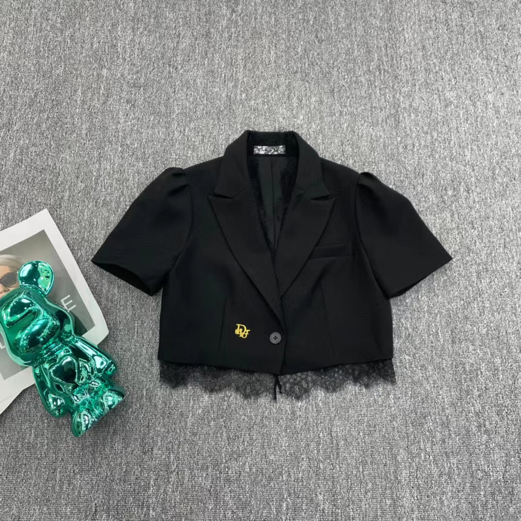 【D1OR 】春夏新作スペルレーススーツショートジャケット+スカート【50％割引+送料無料】