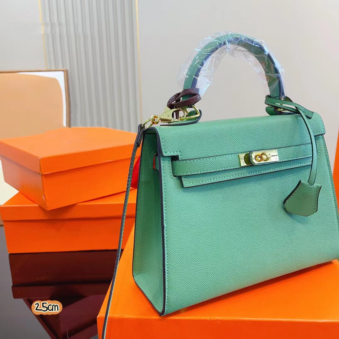 ⭐HERME5 Kelly ハードウェア ロゴ ショルダーバッグ【50％割引+送料無料】 25*9*18cm