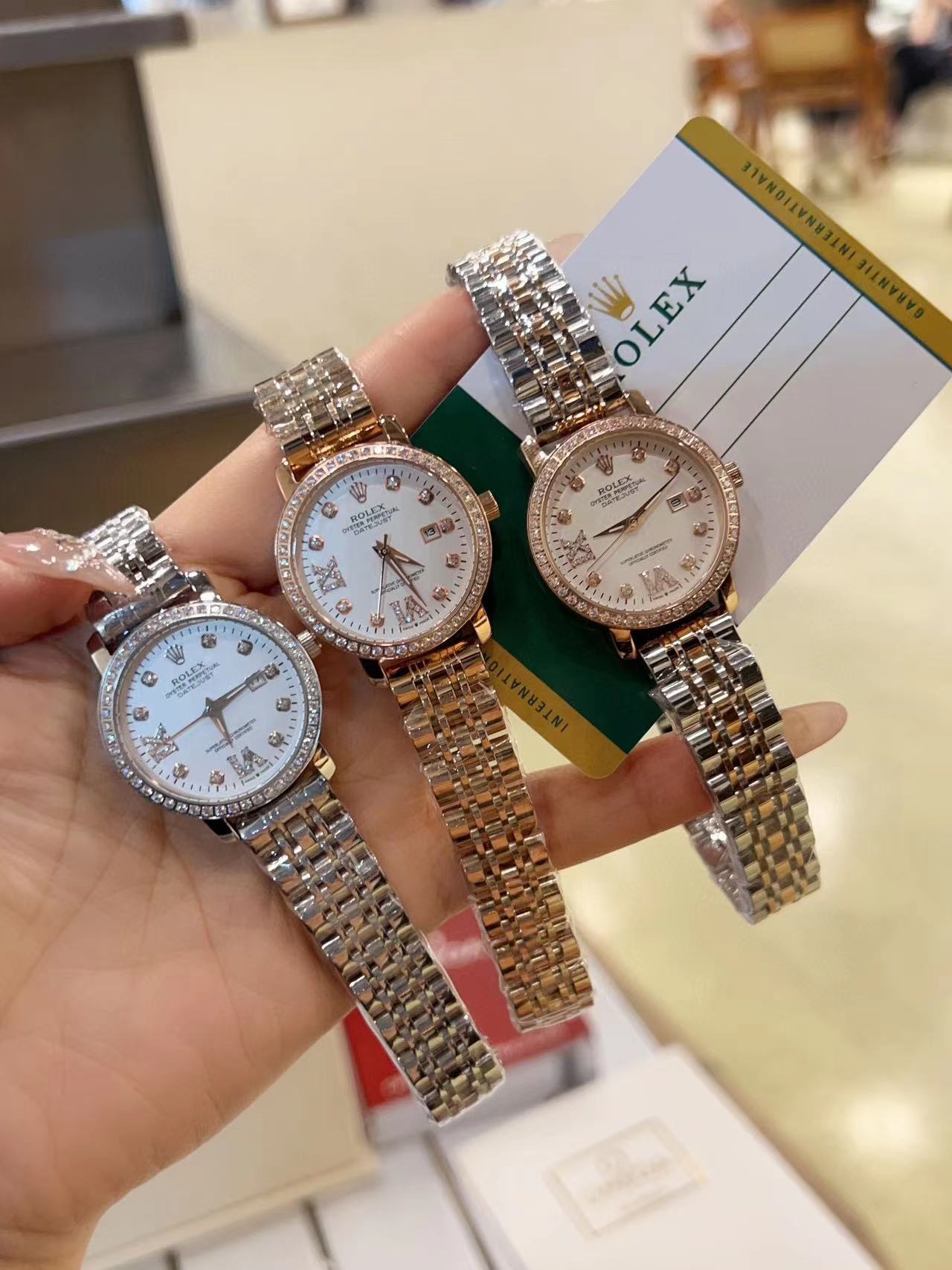 ⭐RO1EX スチール バンド ダイヤモンド レディース ウォッチ【50％割引+送料無料】