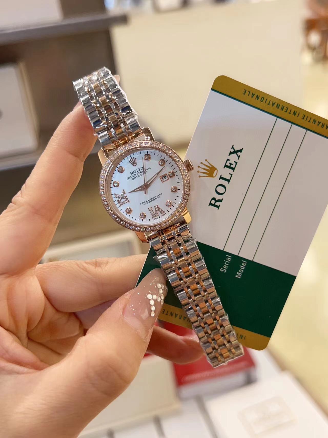 ⭐RO1EX スチール バンド ダイヤモンド レディース ウォッチ【50％割引+送料無料】